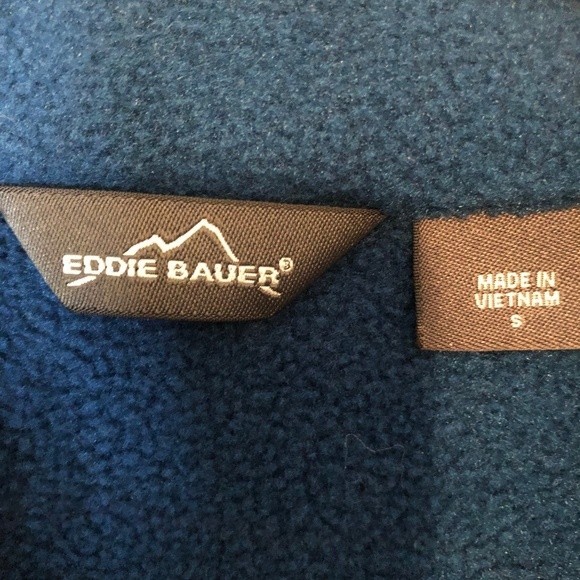 Eddie Bauer Blue Fleece Jacket Size S - Picture 4 of 5